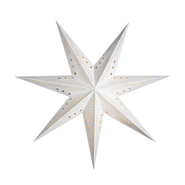 Novaliv Papierstern 75cm weiss mit Beleuchtung Fensterbeleuchtung Weihnachten Dekostern zum Aufhängen Beleuchtung Weihnachtsbeleuchtung Lichterkette Weihnachtsdekoration Leuchtstern