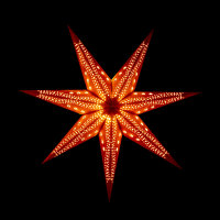 Novaliv Adventsstern orange und lila 75cm Fensterbeleuchtung Weihnachtsdekoration Lichterkette Weihnachtsstern Dekostern Beleuchtung zum Hängen Leuchtstern  Stern mit Beleuchtung zum Aufhängen