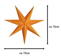 Novaliv Adventsstern orange und lila 75cm Fensterbeleuchtung Weihnachtsdekoration Lichterkette Weihnachtsstern Dekostern Beleuchtung zum Hängen Leuchtstern  Stern mit Beleuchtung zum Aufhängen