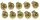 Novaliv 10er Pack Baumkerzenhalter Clip GOLD Mini Ø 1,5 cm Zapfenform Metall Aufhänger Weihnachtsbaum Christbaumschmuck