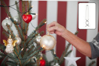 Novaliv 100er Pack Kugelaufhänger für Christbaumkugeln groß GOLD+SILBER flux plus Metall Schnellaufhänger für Weihnachtskugel Weihnachtsbaum Christbaumschmuck S-Haken