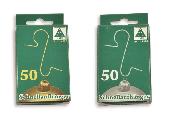 Novaliv 100er Pack Kugelaufhänger für Christbaumkugeln GOLD+SILBER flux Metall S Haken groß Schnellaufhänger für Weihnachtskugel Weihnachtsbaum Christbaumschmuck