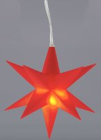 Novaliv Dekostern rot mit Timerfunktion 11cm LED Beleuchtung Leuchtstern Weihnachtsbeleuchtung innen und außen Fensterschmuck Leuchtstern wetterfest 3D Stern Adventsstern Weihnachtsdekoration