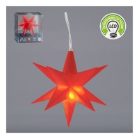 Novaliv Dekostern weiß und rot mit Timerfunktion 11cm LED Leuchtstern wetterfest Leuchtstern Weihnachtsbeleuchtung innen und außen Fensterschmuck 3D Stern Adventsstern Weihnachtsdekoration