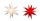 Novaliv Weihnachtsstern-Set rot und weiß 35cm 3D Stern LED Beleuchtung Fensterschmuck innen und außen Fensterschmuck Outdoorbeleuchtung Dekostern Weihnachtsdekoration Stern faltbar Leuchtstern