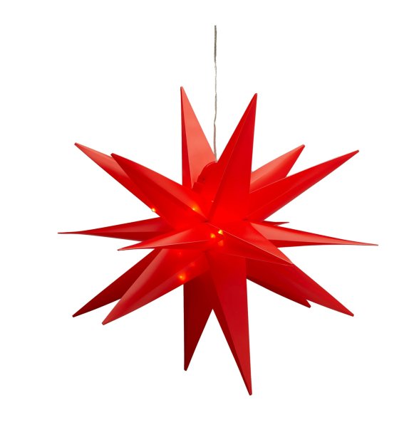 Novaliv Dekostern faltbar rot 60cm LED Beleuchtung Outdoorbeleuchtung Weihnachtsbeleuchtung innen und außen Fensterschmuck Leuchtstern wetterfest 3D Stern Adventsstern Weihnachtsdekoration