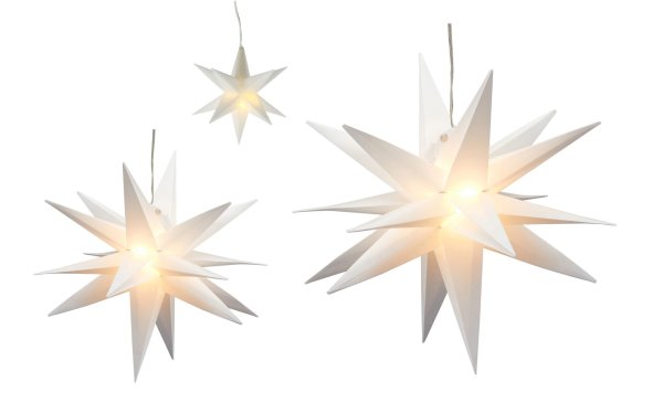 3D Leuchtstern Weihnachtsstern beleuchtet Innen Außen Advent Stern