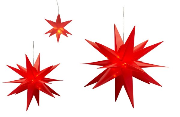 Novaliv 3D- Dekostern Set weiß 11cm + 35 cm + 60cm Weihnachtsbeleuchtung innen und außen wetterfest Weihnachtsstern LED Beleuchtung Outdoorbeleuchtung Leuchtstern Adventsstern Leuchtstern
