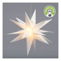 Novaliv Adventsstern SMD LED faltbar weiß 35cm Outdoorbeleuchtung Weihnachtsdekoration innen und außen Sterne Lichtervorhang Leuchtstern wetterfest 3D Dekostern warmweiß Lichtvorhang Lichterkette