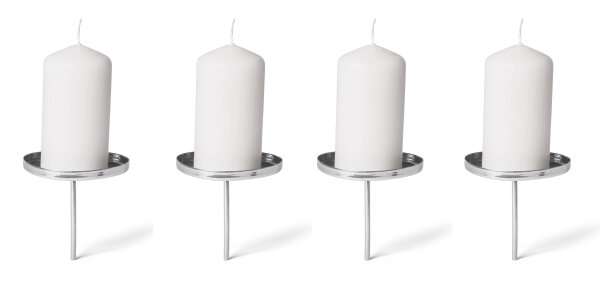 SILBER Adventskerzenhalter Novaliv 4er-Set – Klassische Deko!