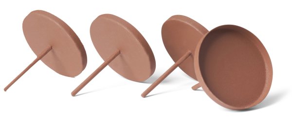 Novaliv 4x Kerzenpick flach 6,5cm ROST Kerzenpick für Adventskranz Kerzenpin Weihnachten Kerzenständer Kerzentülle Metall rund Adventskerzenhalter Kerzenteller zum Stecken Kerzenhalter