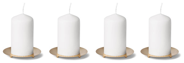 Novaliv 2er-Set Kerzenständer 3 Füße 9,99 7,5 Durchmesser Kerzente, GOLD € cm