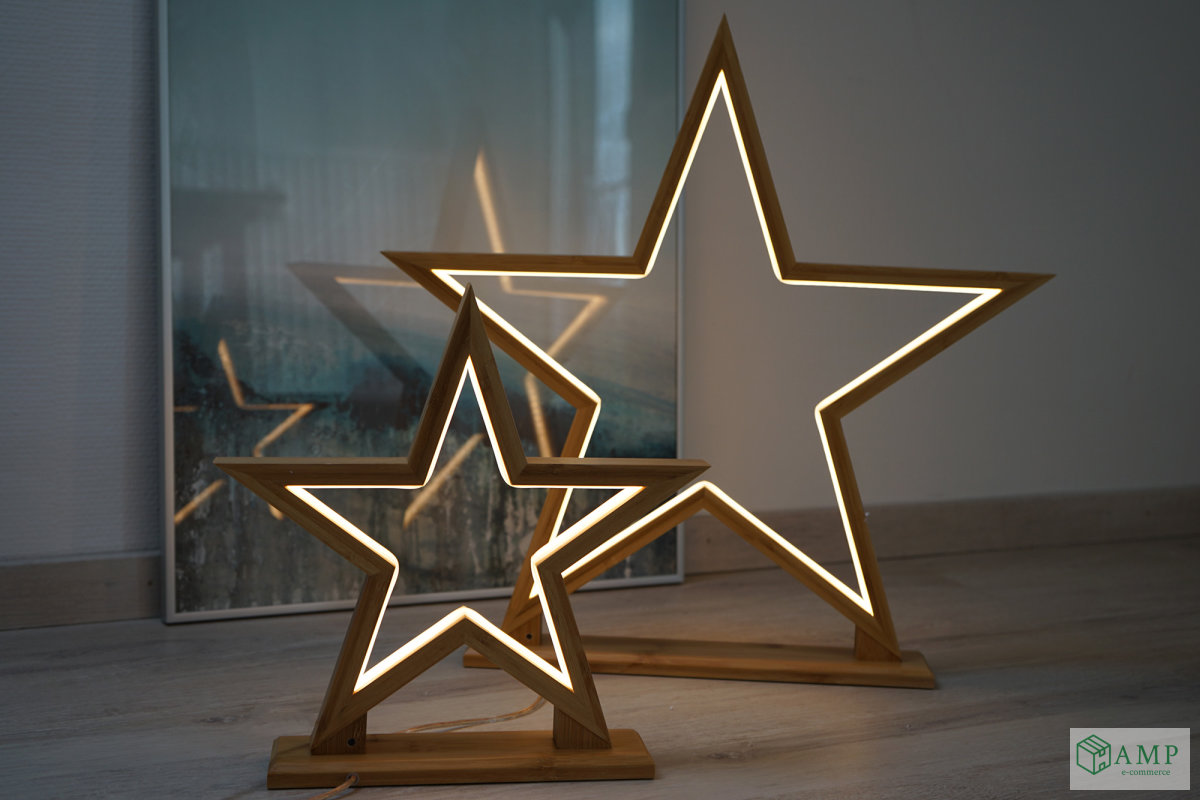 Novaliv LED Stern Sparset 35 + 55cm - Tischleuchte - Weihnachtsstern ,  131,99 €