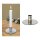 Novaliv Stabkerzenhalter Metall SILBER 10x5cm Home Deko vintage weihnachtliche Tischdeko Kerzenständer Kerzenpin scandic chic Kerzenhalter Retro Wohnzimmerdekoration Dekoschale