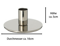 Novaliv 2er-Set Stabkerzenhalter Metall SILBER 10x5cm vintage Kerzenhalter Retro Home Deko weihnachtliche Tischdeko Kerzenständer Kerzenpin scandic chic Wohnzimmerdekoration Dekoschale