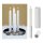 Novaliv 2x Stabkerzenhalter magnetisch WEISS 2,8x10cm Kerzenhalter Tafelkerzen Stabkerzen Tischdekoration Weihnachten Dekotablett Adventskranz Kerzenständer Magnet candle holder Wohnzimmerdeko