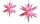 Novaliv 2er Sparset Weihnachtssterne LED Dekosterne 8cm + 12cm ROSA 6h Timerfunktion nur Innen mit 1,5m Kabel und Batteriefach für 3 AA Batterien 3D Stern 18 Zackig Leuchtstern LED Pink xmas