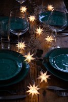 Novaliv 3er Sparset Weihnachtssterne LED Dekosterne 2x 12cm Innen + 25cm Außen WEISS Timerfunktion nur Innen mit 1,5m Kabel und Batteriefach für 3 AA Batterien 3D Stern 18 Zackig Leuchtstern LED