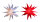 Novaliv 2er Sparset Weihnachtssterne Dekosterne 55cm ROT + WEISS Außen Kabel mit Trafo & Timerfunktion 3D Stern 18 Zackig Leuchtstern Weihnachtslicht Winterbeleuchtung 3D Stern Weihnachtslicht