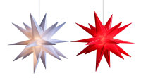 Novaliv 2er Sparset Weihnachtssterne Dekosterne 65cm ROT...