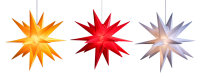 Novaliv 2er Sparset Weihnachtssterne Dekosterne 80cm GELB+ROT+WEISS Außen Kabel mit Trafo & Timerfunktion 3D Stern 18 Zackig Leuchtstern Weihnachtslicht Winterbeleuchtung 3D Stern Weihnachtslicht