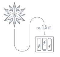Novaliv Weihnachtsstern LED Dekosterne 2er Sparset Gelb-Rot 12cm Timerfunktion Innen&Außen mit 1,5m Kabel und Batteriefach für 3 AA Batterien 3D Stern 18 Zackig Leuchtstern LED Weihnachtsbeleuchtung