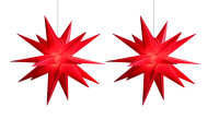 Novaliv 2er Sparset Weihnachtssterne LED Dekosterne 25cm...