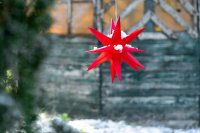 Novaliv 2er Sparset Weihnachtssterne LED Dekosterne 40cm Rot Außen Kabel mit Trafo & Timerfunktion 3D Stern 18 Zackig Leuchtstern Weihnachtslicht Winterbeleuchtung 3D Stern Weihnachtslicht