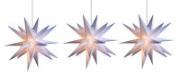 Novaliv 3er Sparset Weihnachtssterne LED Dekosterne 55cm...