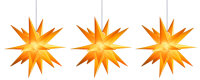 Novaliv 3er Sparset Weihnachtssterne Dekosterne 65cm Gelb Außen Kabel mit Trafo & Timerfunktion 3D Stern 18 Zackig Leuchtstern Weihnachtslicht Winterbeleuchtung 3D Stern Weihnachtslicht