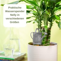 Scheurich 2x Wasserspender Nelly Grau Gießkanne 240 ml Pflanzen Deko aus Keramik Ceramics Bewässerungskugel Pflanzbewässerung mit Tonspitze