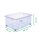 Novaliv Eurobox ohne Deckel Rollen 45l 59x39x26 transparent Aufbewahrungsbox Groß Light Stapelbox Stapelkiste Kiste Box Storage Boxes Multibox Plastic Storage Boxes