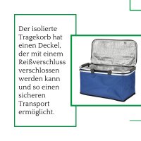Faltbarer Einkaufskorb mit Kühlfunktion - Novaliv 30L BLAU - AMP GmbH,  19,95 €