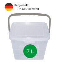 Novaliv Waschmittelbox mit Deckel 7 Liter I Transparent I...