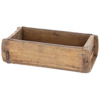 Novaliv Holzkiste Vintage 30 x 15 x 10 cm Alte Ziegelform Holz EIN KAMMER Allzweckkiste aus recyceltem Altholz Jede Form EIN Unikat - Geschenkkiste