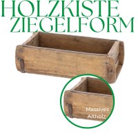 Novaliv Holzkiste Vintage 30 x 15 x 10 cm Alte Ziegelform Holz EIN KAMMER Allzweckkiste aus recyceltem Altholz Jede Form EIN Unikat - Geschenkkiste