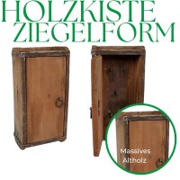 Novaliv Schlüsselkasten Holz 30 x 25 x 8 cm Holzkiste Vintage Alte Ziegelform Holz Groß Allzweckkiste aus recyceltem Altholz Jede Form EIN Unikat