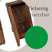 Novaliv Schlüsselkasten Holz 30 x 25 x 8 cm Holzkiste Vintage Alte Ziegelform Holz Groß Allzweckkiste aus recyceltem Altholz Jede Form EIN Unikat