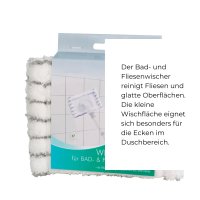 Novaliv 2x Ersatzbezug Mikrofaser Bezug Fliesenreiniger Bad Wand Fliesenwischer Badwischer Fliesenputzer Bad Mop