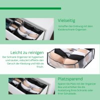 Novaliv BH Organizer Schrank 6 Fächer I 32x12x32 cm I BH Sortierer Schubladen Organizer BH Boxen Aufbewahrung BH Box Schubladen Ordnungssystem BH