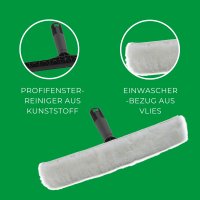 Novaliv Fensterwischer 25 cm + 35 cm + 45 cm Einwascher aus Vlies Einschäumer zum Fensterputzen Fensterwischer Fensterreiniger Fenstereinwäscher Fensterreinigung Fensterputzer