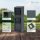 Novatool 1x Steckdosensäule 2-fach außen Anthrazit Edelstahl eckig IP44 mit Erdspieß Steckdose Aussen Gartensteckdose Outdoor Steckdosensäule Garten Steckdosenturm (Elektro)