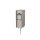 Novatool 1x Steckdosensäule 2-fach Silber gebürstet Edelstahl eckig IP44 mit Erdspieß Aussensteckdose mit Zeitschaltuhr Steckdose Garten Steckdosensäule (Elektro)