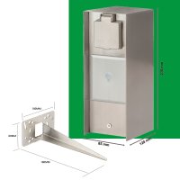 Novatool 1x Steckdosensäule 3-fach Silber gebürstet Edelstahl eckig IP44 mit Erdspieß Smart-Home App Aussensteckdose mit Zeitschaltuhr Steckdose Garten Steckdosensäule (Elektro)