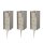 Novatool 1x Steckdosensäule 3-fach Silber gebürstet Edelstahl eckig IP44 mit Erdspieß Smart-Home App Aussensteckdose mit Zeitschaltuhr Steckdose Garten Steckdosensäule (Elektro)