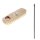 Schrubber aus Holz mit Borsten Wischer mit Gewinde und Steckstiel vierteilig - Scheuerbürste PPN Boden-Bürste Ideal für Reinigung von Balkon Terrasse Garten Innen- & Außenbereich