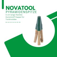 Novatool Pyramidenspitze 5 cm lang flexible Kunststoff Kappe für Tonkinstäbe Rankhilfe Pflanzenschutz Pflanzensicherung Pflanzenzubehör Zimmerpflanzen Kletterpflanzen