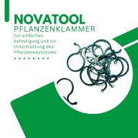 Novatool Pflanzenklammer für Pflanzen 20er grün...