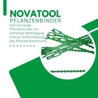 Novatool Pflanzenbinder 130 mm 100er grün Binder...
