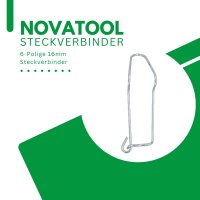 Novatool 6-Polige Steckverbinder 16 MM Silber 6x...